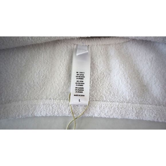 SKIMS 0402 Women's Sz L White Terry Scoop Neck Cotton Blend Bralette - Picture 6 of 8